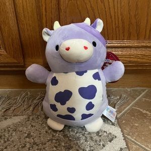 Squishmallow 10” Bubba Purple Cow Hugmees Hugmee Plush NWT Valentine’s SHIPS NOW